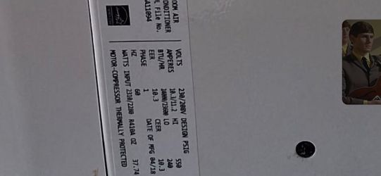 AC window unit 230v , 24,000 btu ,GE