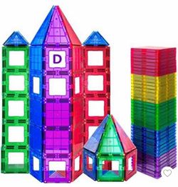 300+ Magnetic Building Tiles Set – Compatible with Magna-Tiles & Connetix