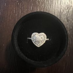 Diamond Heart Cluster Ring