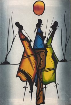 African Batik Painting - 14”x21” (Imported From Kenia)