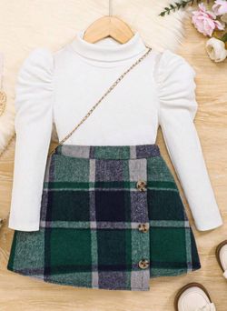 NEW!! Beautiful Plaid Dress 4t Outfit