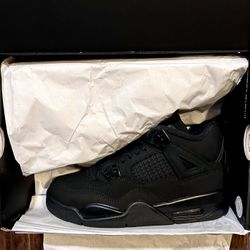 Brand New Jordan 4 Retro “Black Cat” (2025) (GS) Size 4.5Y/Womens Size 6