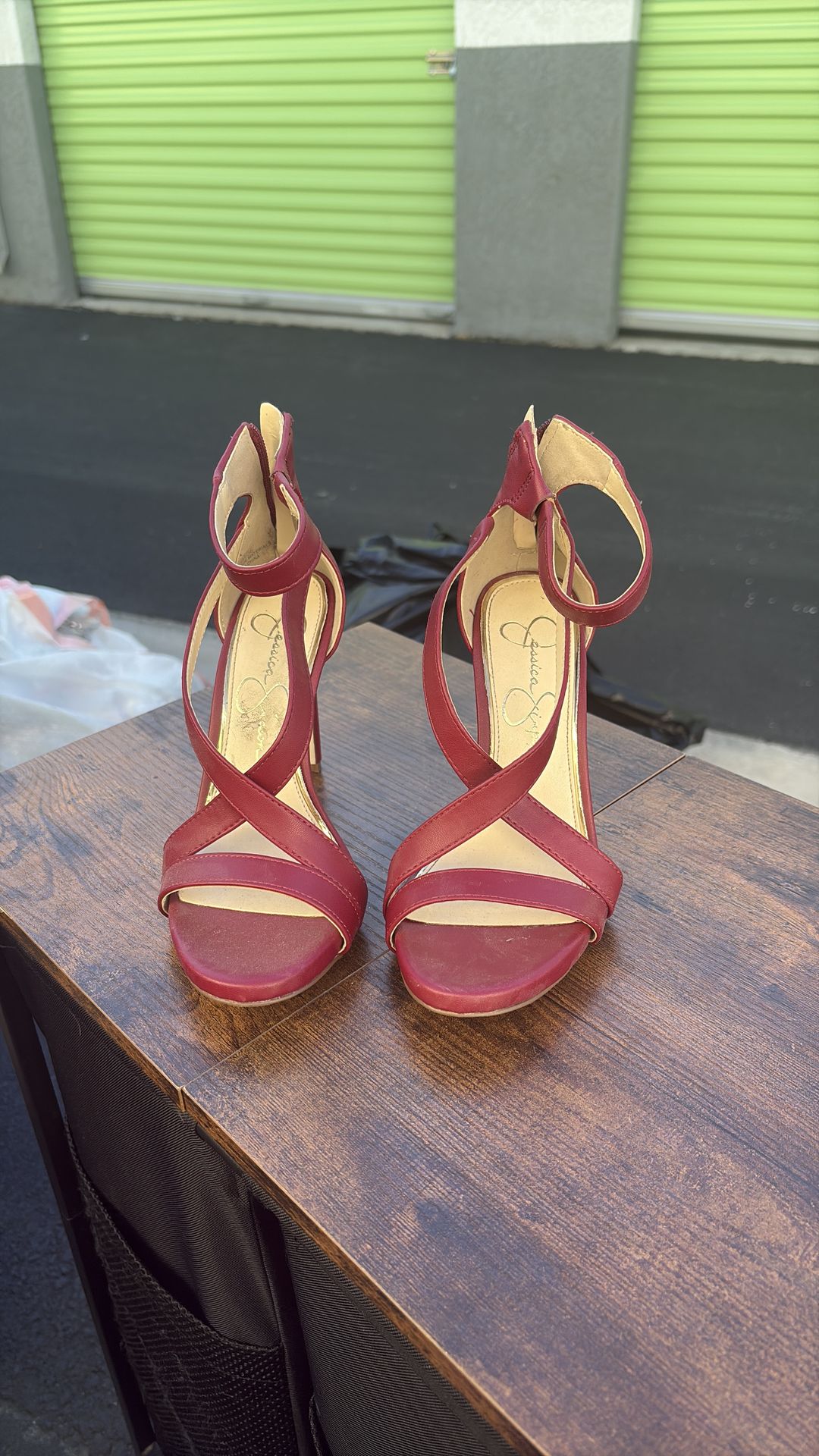 Red Jessica Simpson heels