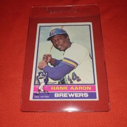 Vintage Old 1976 Hank Aaron Baseball Card - Topps #550