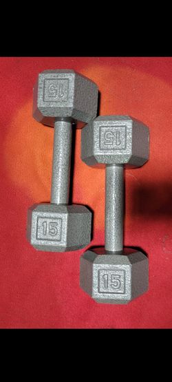 15LB HEXHEAD DUMBBELLS  TOTAL 30LBs
11525 S HALSTED DUNKIN DONUTS/7111.S WESTERN WALGREENS 
25$ CASH ONLY
