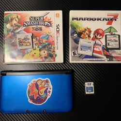 3DS with 4GB, Mario Kart 7 and Super Smash for 3DS 