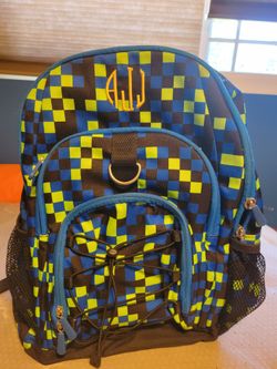 Camo Backpack with AJJ initials