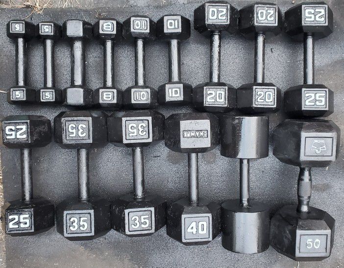 Olympic Dumbbell Set, 5 To 50