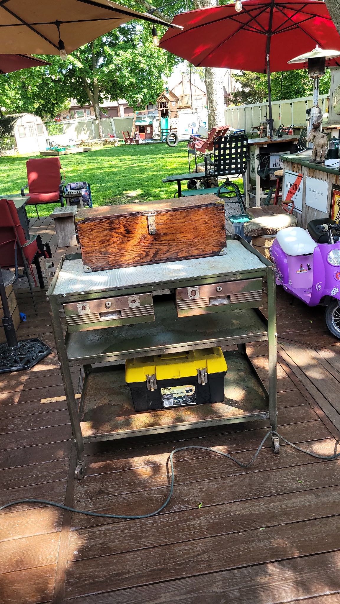 Steel Work Table And Tool Boxes