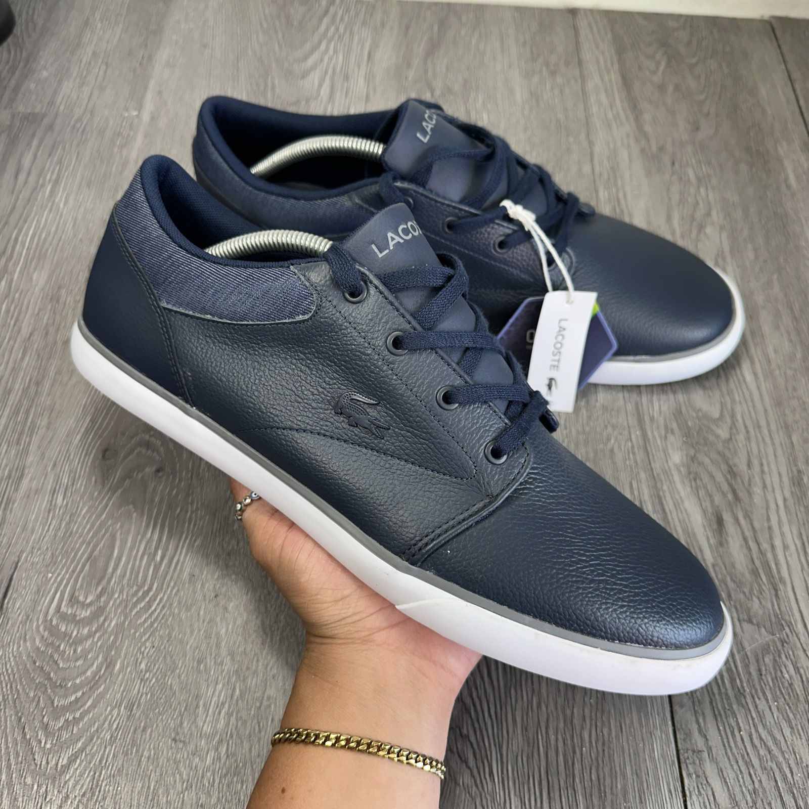 Lacoste Minzah Navy Blue Sneakers Men Size 11.5 Shoes