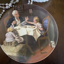NORMAN ROCKWELL Collector’s Plate - “The Gourmet” (Certificate Of Authenticity)