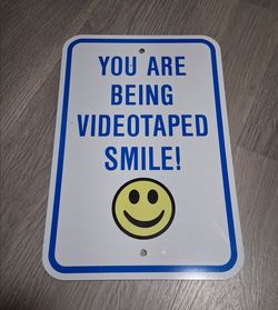 "Smile" Metal Sign
