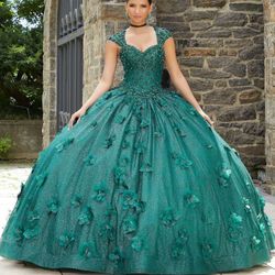 XV Mori Lee  Emerald Green Dress 
