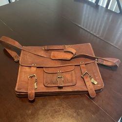 Men’s Vintage Leather Satchel Messenger Bag 