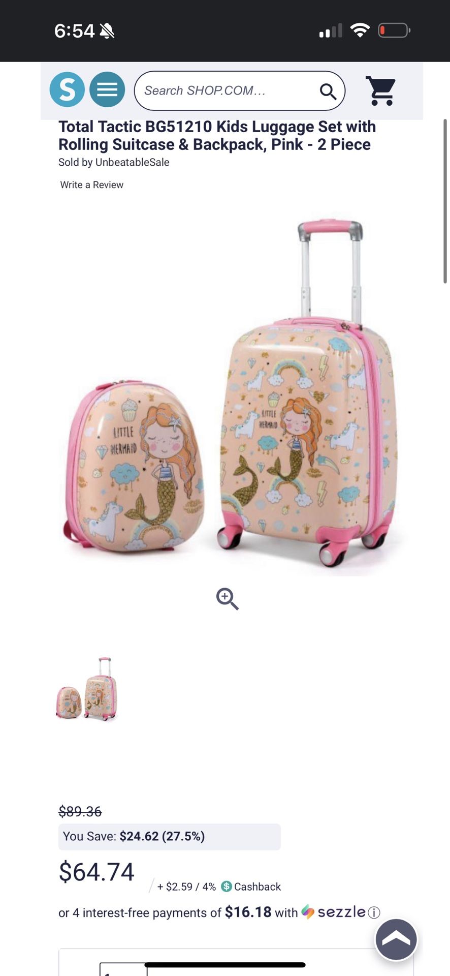 kids luggage set