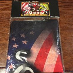 Brand New polyester 3’ x 5’ flag, god ,guns ,and guts