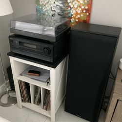 Vintage Audio System – Turntable, Receiver, and Speaker Set