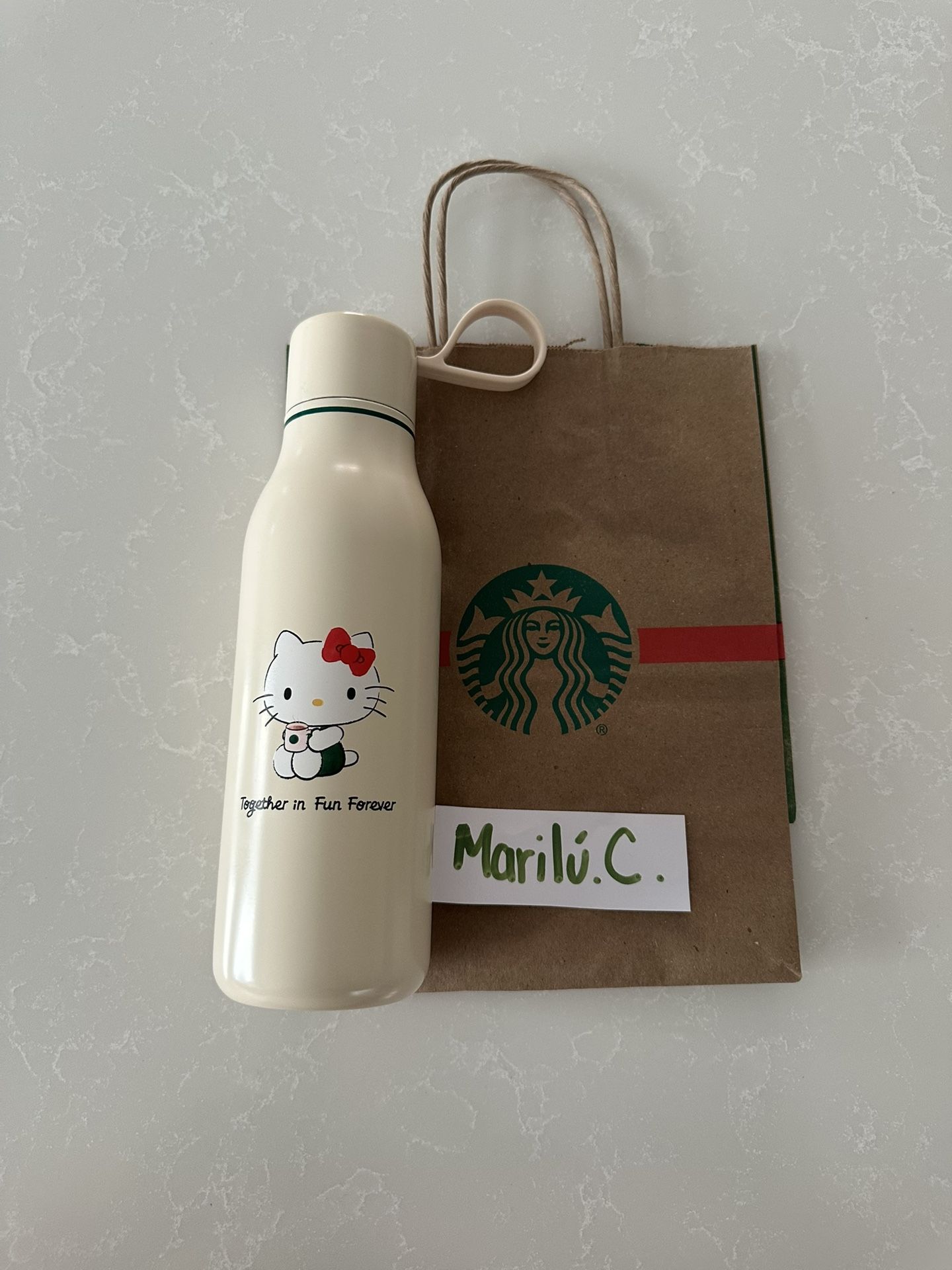 Starbucks X Hello Kitty Metal Water Bottle 2025