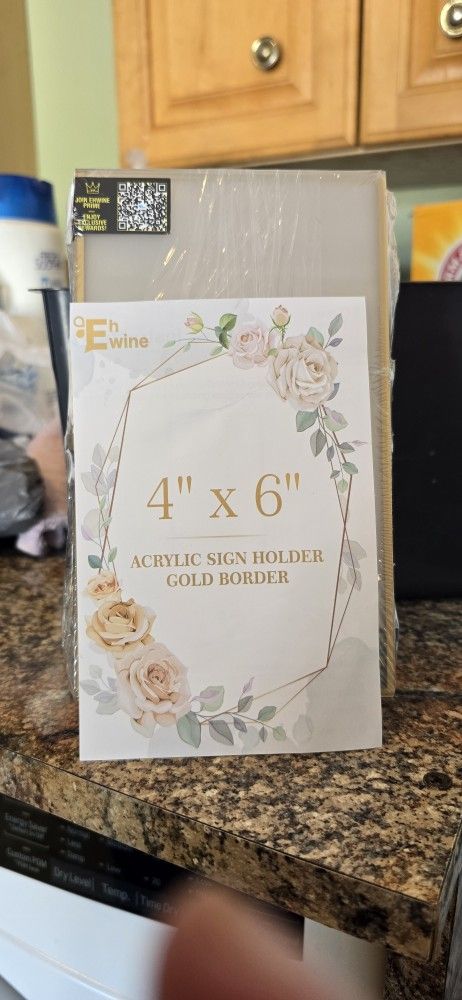 Acrylic sign holder 12/ 20 table numbers, and reserved, flowers pattern