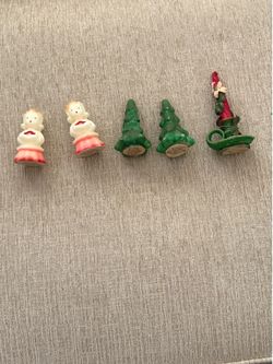 5 MINI ASSORTED VINTAGE CHRISTMAS CANDLES