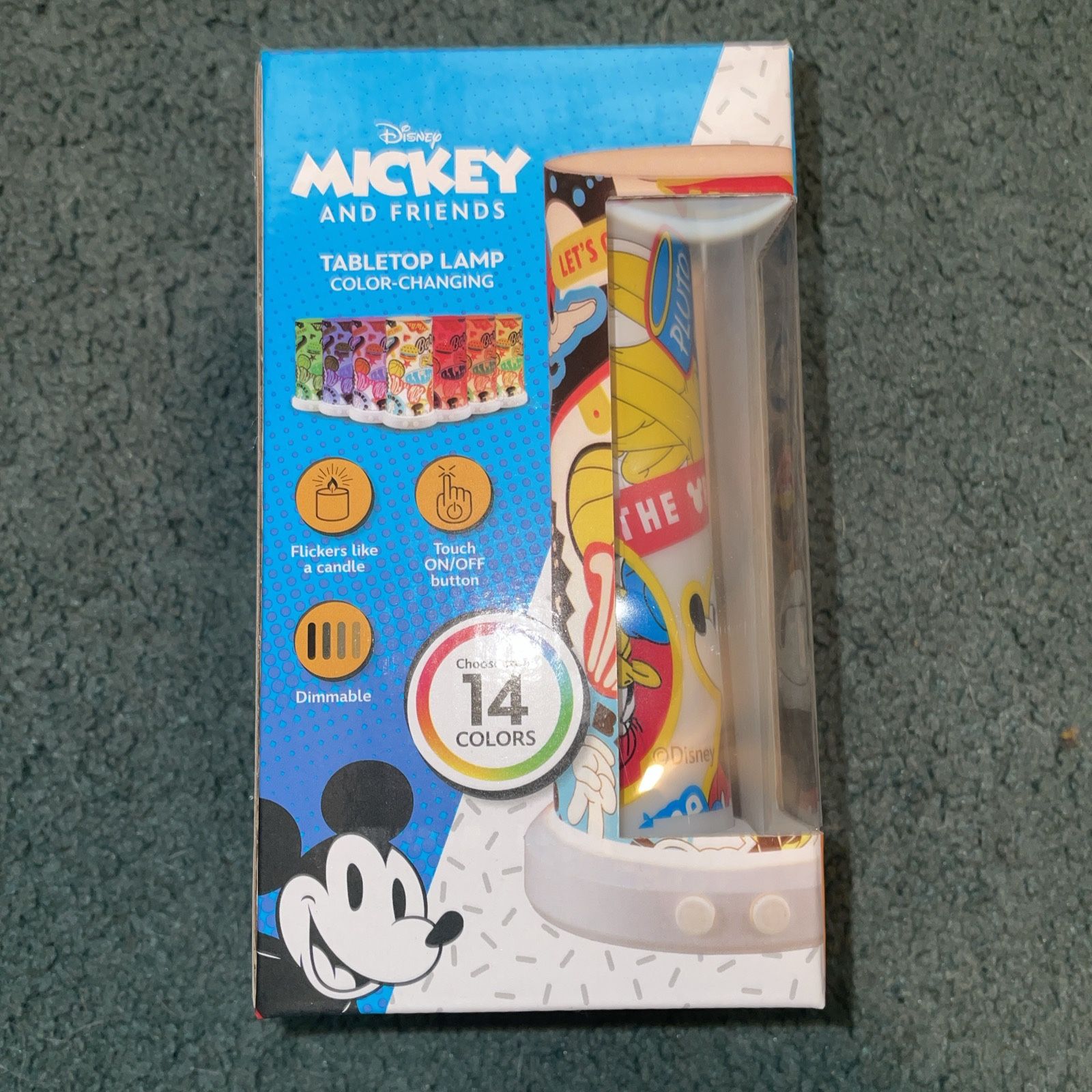 Disney Mickey Friends Tabletop Lamp Color Change Night Light USB Power Touch NWB