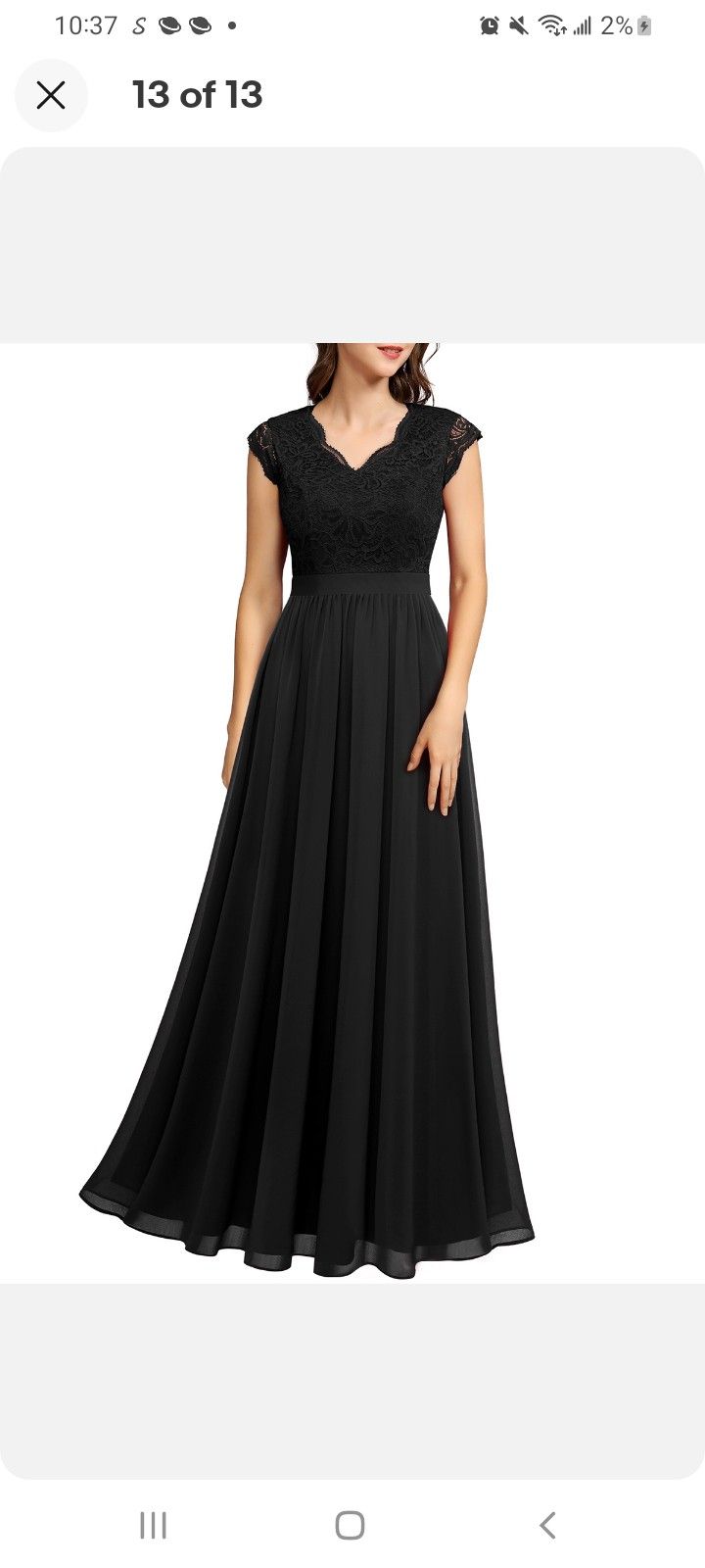 Women Lace Wedding Bridesmaid Dress Female Floor-Length Cocktail Party Gown