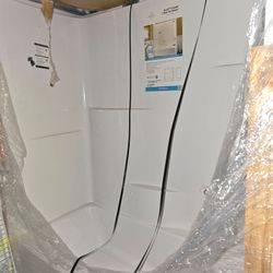 Aquatic Everyday Acrylx 60 in. x 30 in. x 72 in. Rectangular Tub Shower Combo Unit with Right Drain in White