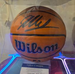 Spurs Victor Wembanyama Autographed NBA Basketball w PSA COA