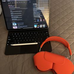 iPad Pro 4th Gen 12.9 (256 GB Wifi + Cellular)- Apple Pencil-Apple Magic Keyboard & Apple AirPod Max