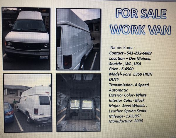 Ford E350 HIGH DUTY for Sale in Des Moines, WA - OfferUp