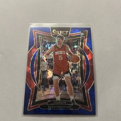 2024-25 Panini Select - Concourse Reed Sheppard Blue Cracked Ice Prizm RC #68