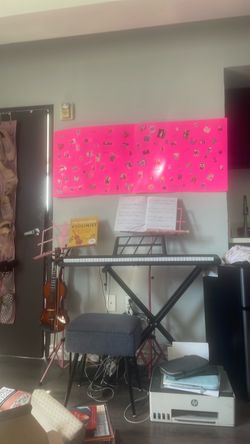 Piano and pedal and stand