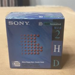 10 Pack Sony 3.5" Floppy Disks 10MFD-2HD CF IBM Formatted