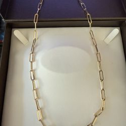 14k Gold Chain Paper Clip Style 