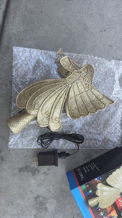 New~Lighted Angel Christmas Tree Topper – Holiday Decoration