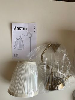 New ikea Arstid lamp brass white new never used