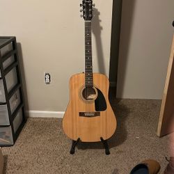Used Fender Acoustic Guitar And Stand
