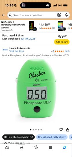 Marine phosphate ultra low range
