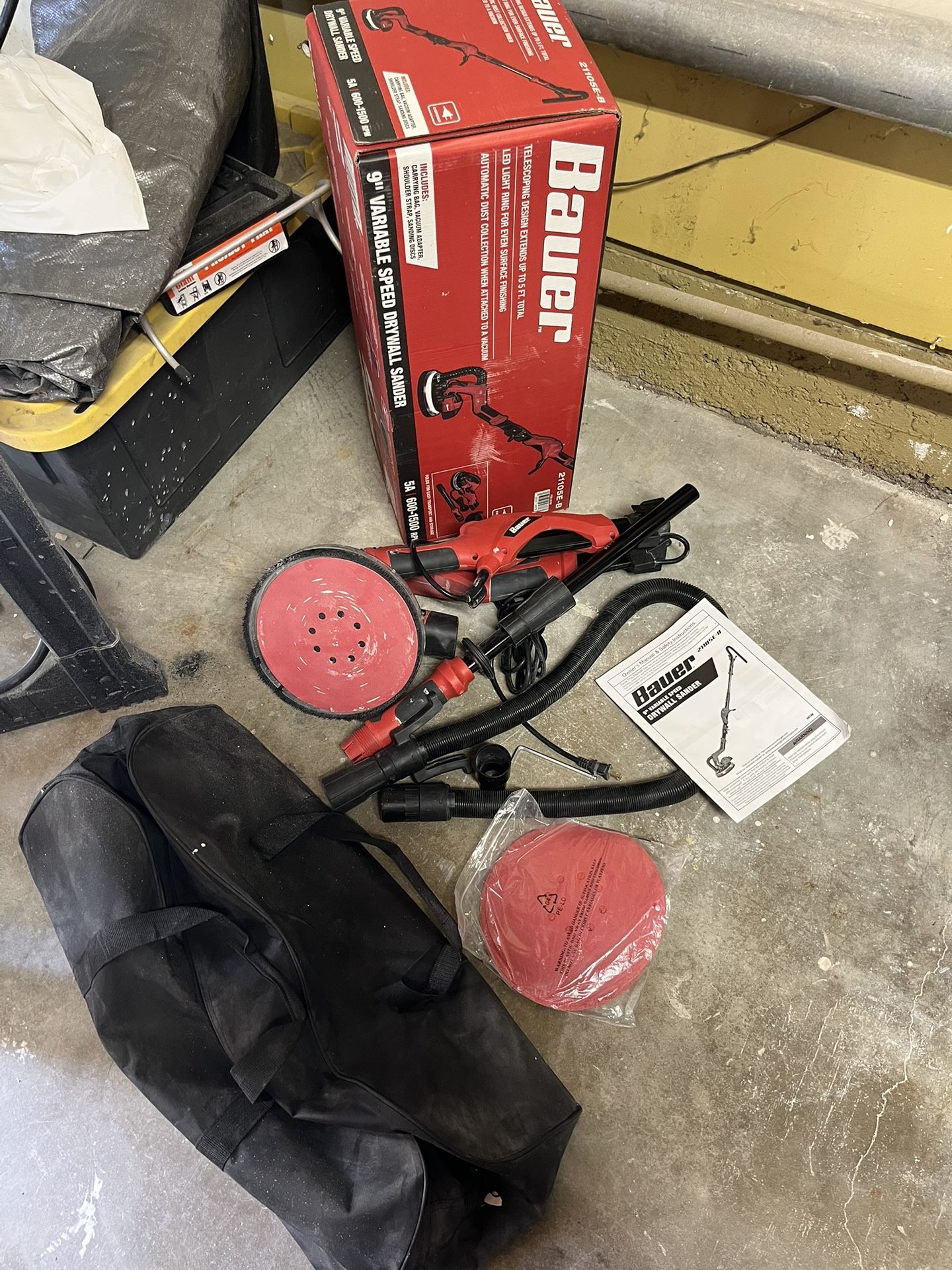 Bauer 9” Variable Speed Drywall Sander