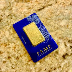 1oz PAMP Pure Gold Bar One Ounce 24k Gold Bullion