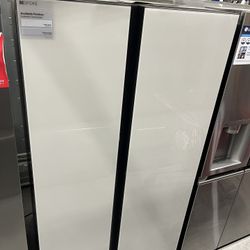 [PREMIUM WHITE GLASS]❄️Samsung - Bespoke Side-by-Side Refrigerator with Beverage Center