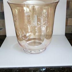 Partylite Glass Vase - 9" H X 8 1/2" D