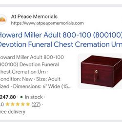 howard miller funeral chest with skeleton key
