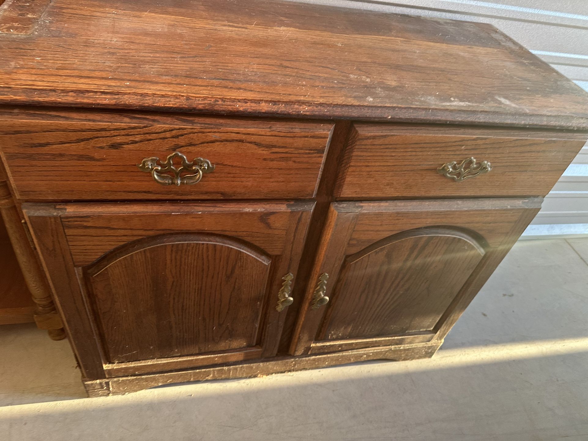 (1)-Brown Vintage solid wood Buffet