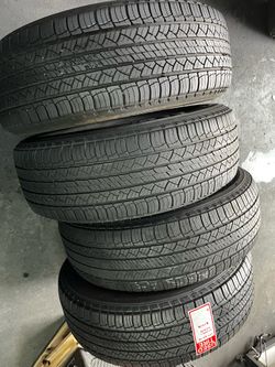 4 USED 23565R18 MICHELIN ALL SEASON tires for $250 installed and balanced. 23565R18 235/65/18 235/65/R18 235-65-18 235-65-R18 235 65 18 235 65
