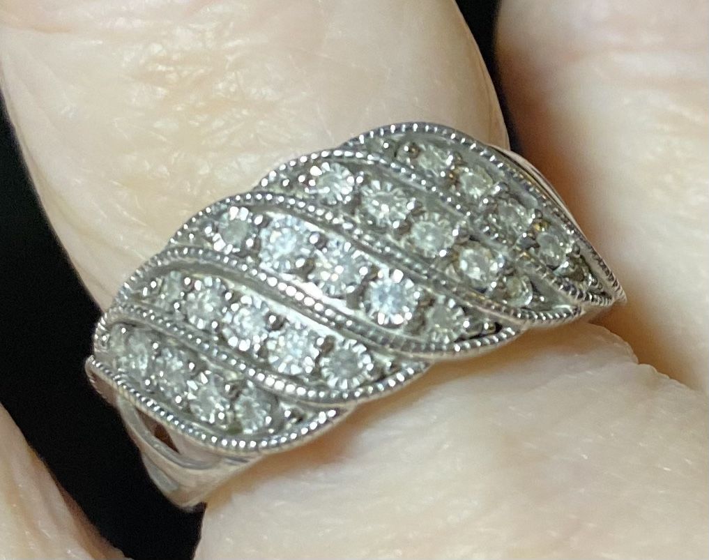 Sterling And Diamond Ring