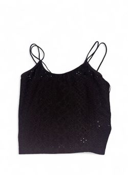 Black cropped tank top