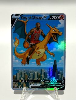 Michael Jordan “King Of Chicago” Riding a Charizard (read description)