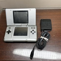 Nintendo DS Fat Original Model NTR-001 Handheld Console Titanium Silver w/ Charger*No Stylus*-Tested
