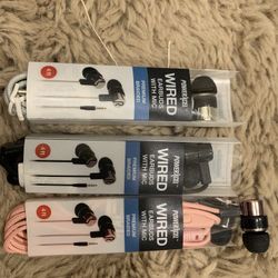 PowerXcel Wired Earbud With Mic